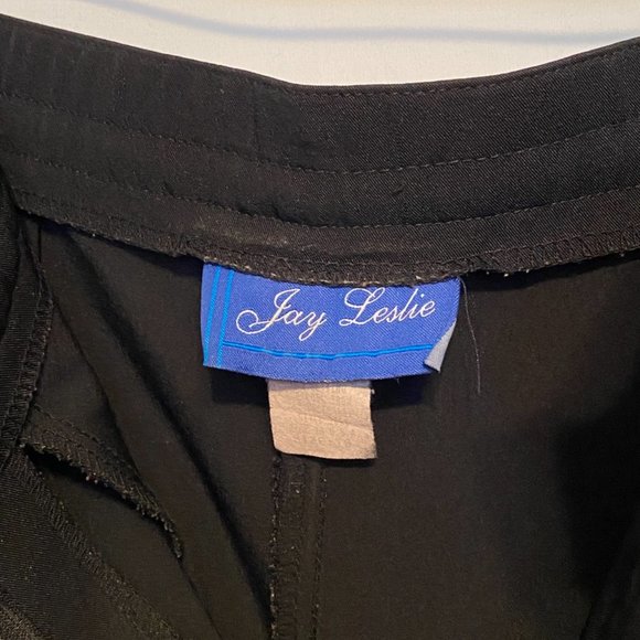 Jay Leslie ~Black ~Poliester Blend ~Zipper Front~2 Pockets~Trouser Pants ~Sz.10 - Picture 6 of 9